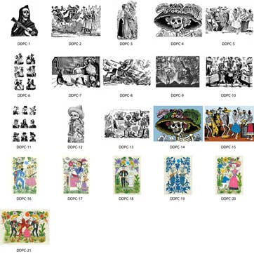 Tesoros Trading Company - Wholesale Postcard - Day of the Dead- Posada/Ramos Postcard Assortment, USA (DDPC3