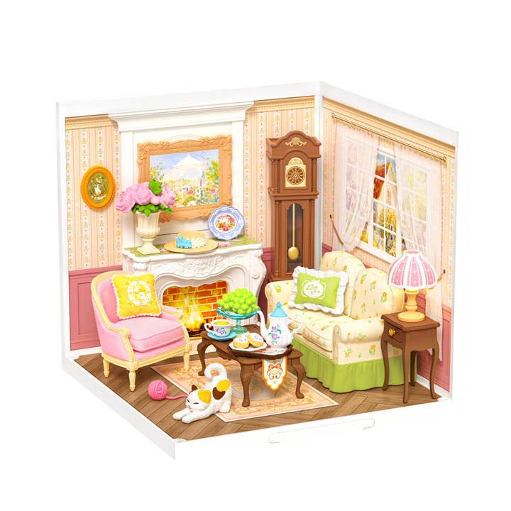Robotime - Wholesale DIY Craft Kit - DW023 Rolife Holiday Tea Time DIY Miniature House0