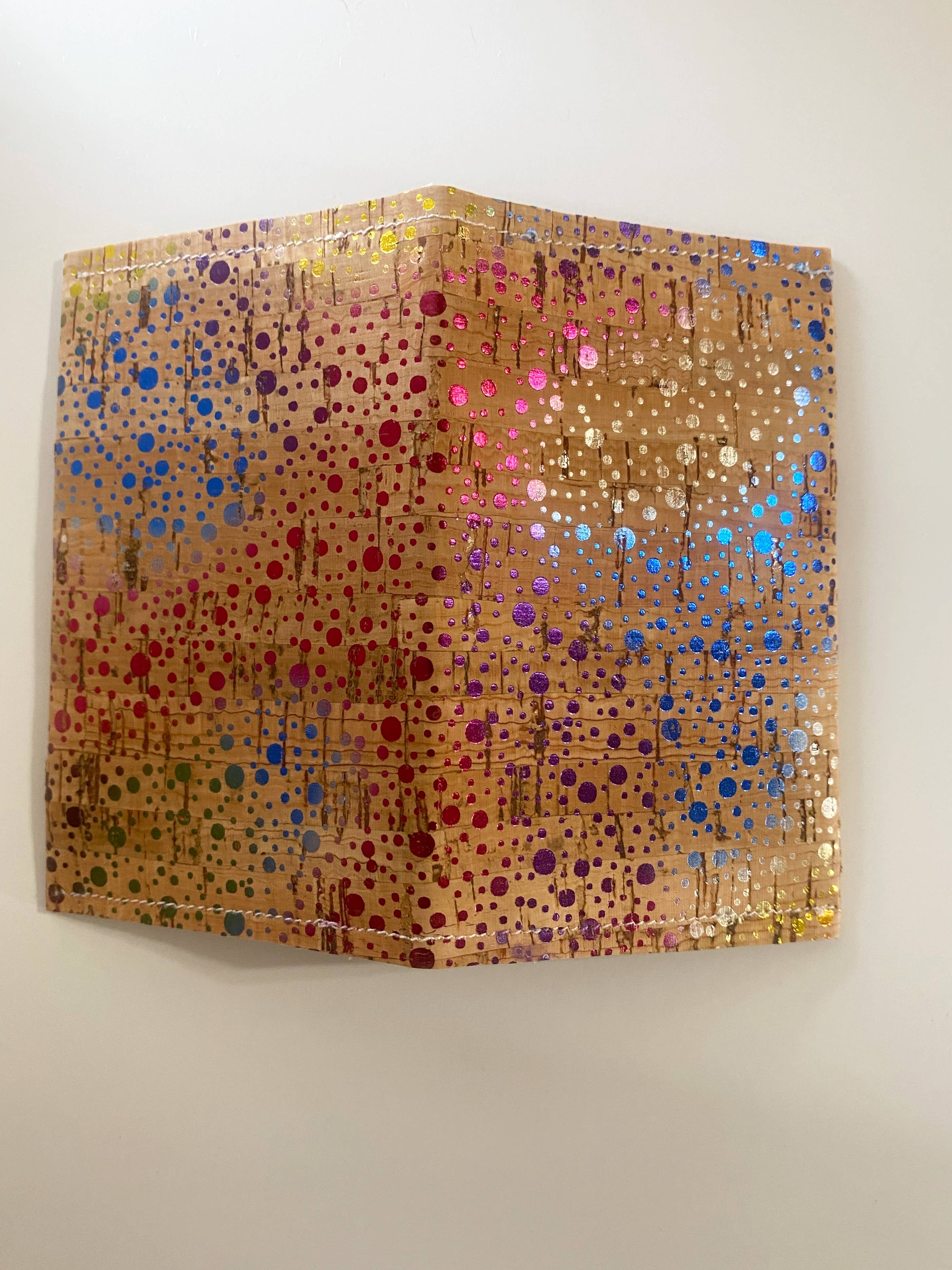 Alma Boheme Handmade - Vente Portefeuille – femme - Portefeuille pliant en liège avec motifs nature - Porte-cartes11