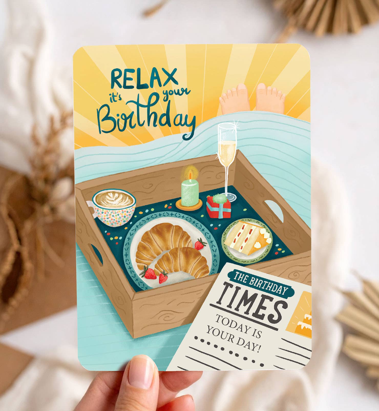 Aniet Illustration - Wholesale Birthday Card - Birthday card congratulations man relax postcard1