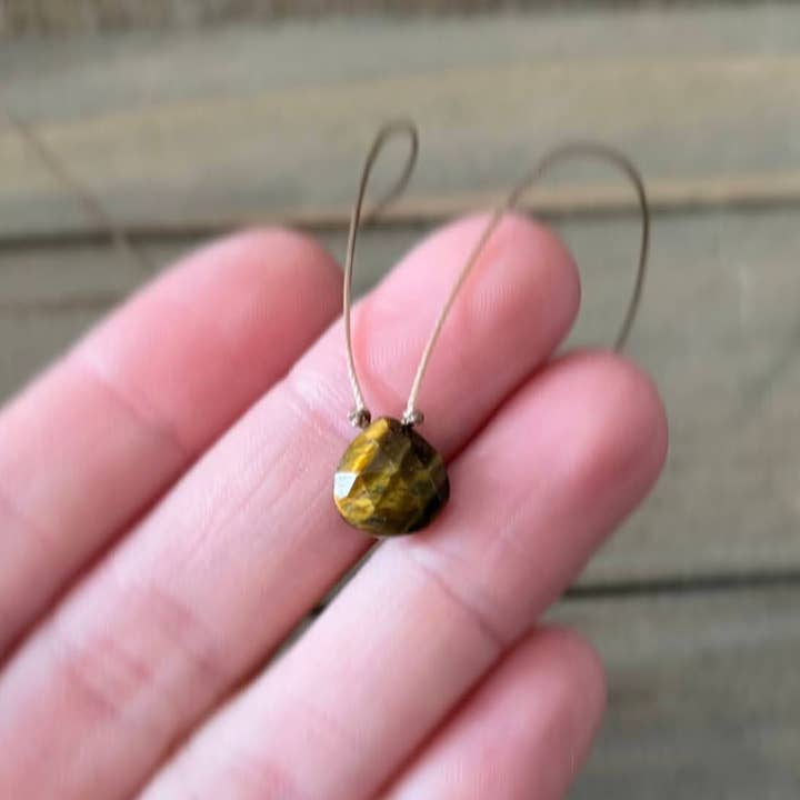 Merelani Designs - Wholesale Pendant/charm necklace - Tigers Eye Faceted Teardrop Gemstone Necklace3