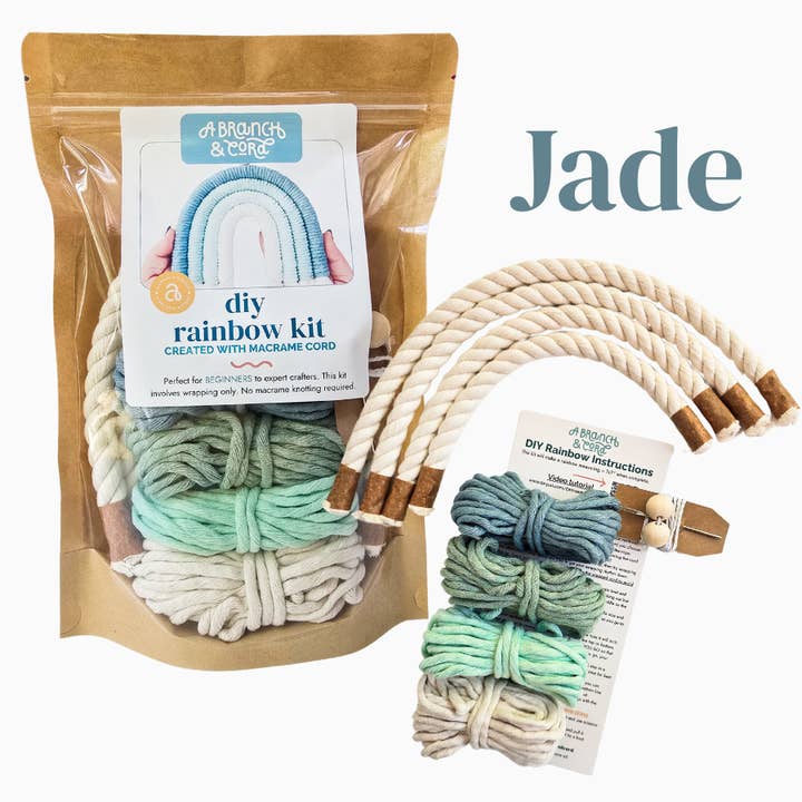 A Branch & Cord - Wholesale DIY Craft Kit - DIY Rainbow Kit / Craft/ Do It Yourself/ DIY/ Gift/ Workshop