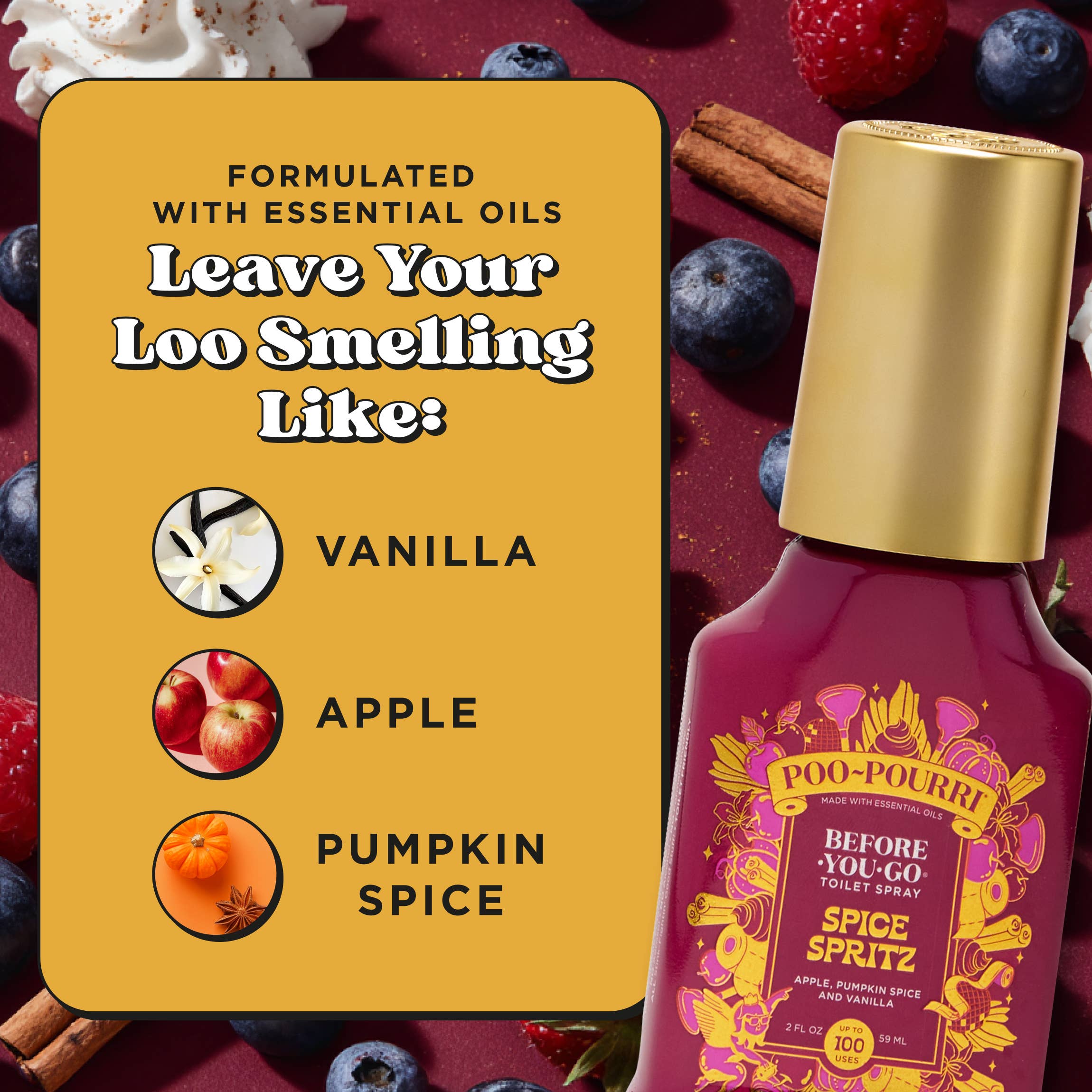 ~Pourri - Wholesale Toilet Spray - Poo~Pourri LTO Fall 2oz 2 Scents 2025 14" Pre-filled Display4