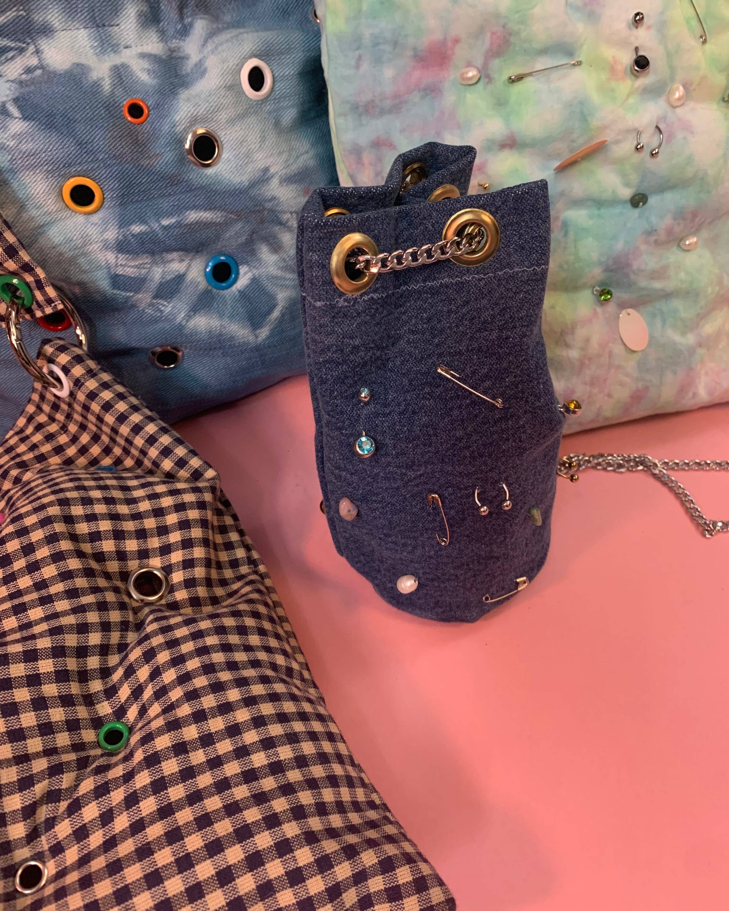 Shop Journal Vintage - Wholesale Crossbody Bag - Women's - Handmade pierced denim pouch bag8