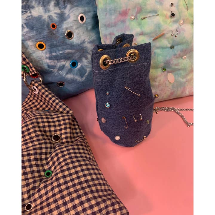 Shop Journal Vintage - Wholesale Crossbody Bag - Women's - Handmade pierced denim pouch bag8