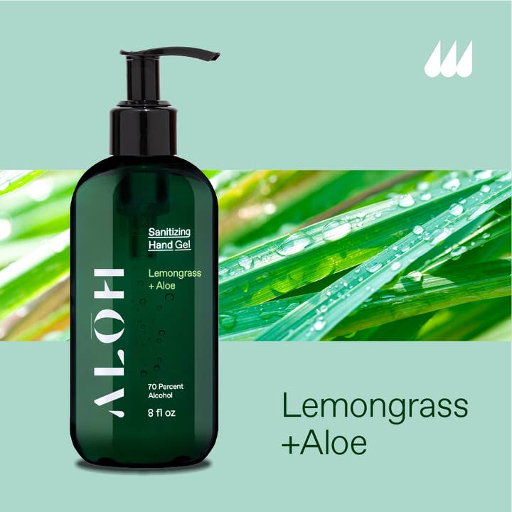 ALŌH - Wholesale Hand Sanitizer - Sanitizing Hand Gel Lemongrass + Aloe2