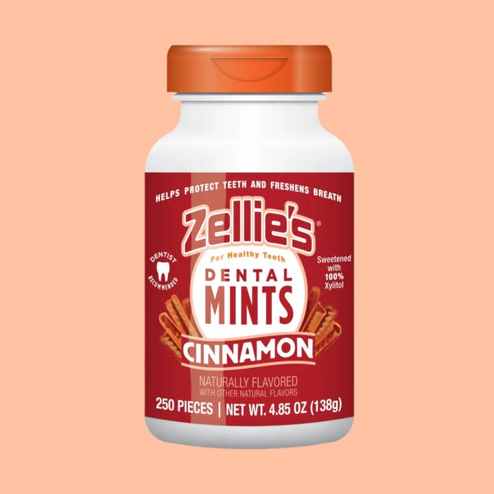 Zellie's Xylitol Dental Mints - Cinnamon 250ct Jar for wholesale by Zellie's