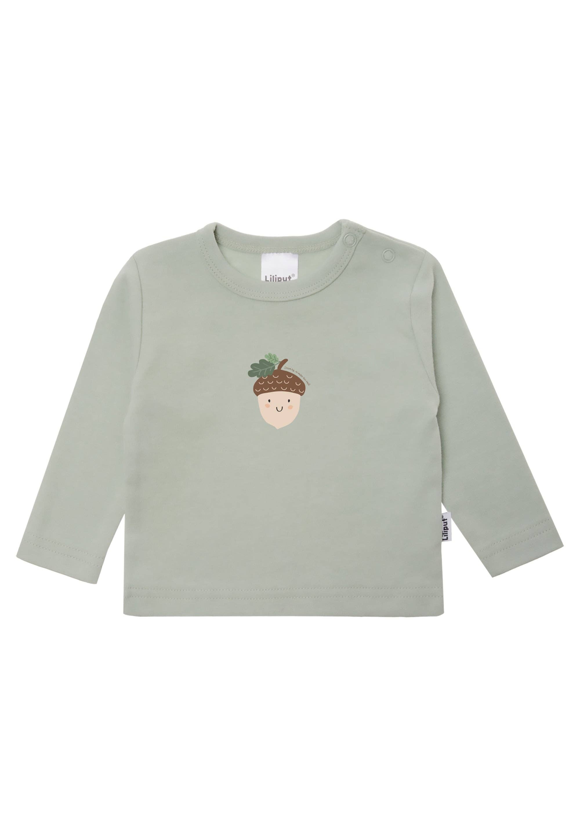 Liliput - Wholesale T-Shirt - Kids - 2-pack of long-sleeve shirts in reed and gray melange with "Nut" print3