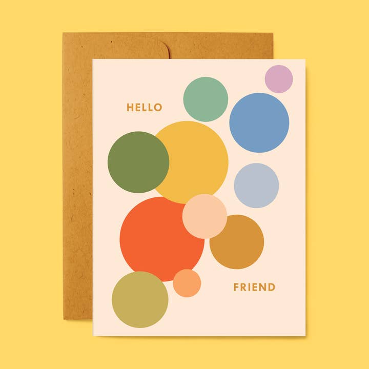 Hello Friend Abstract Everyday Card for wholesale by Belle Belette