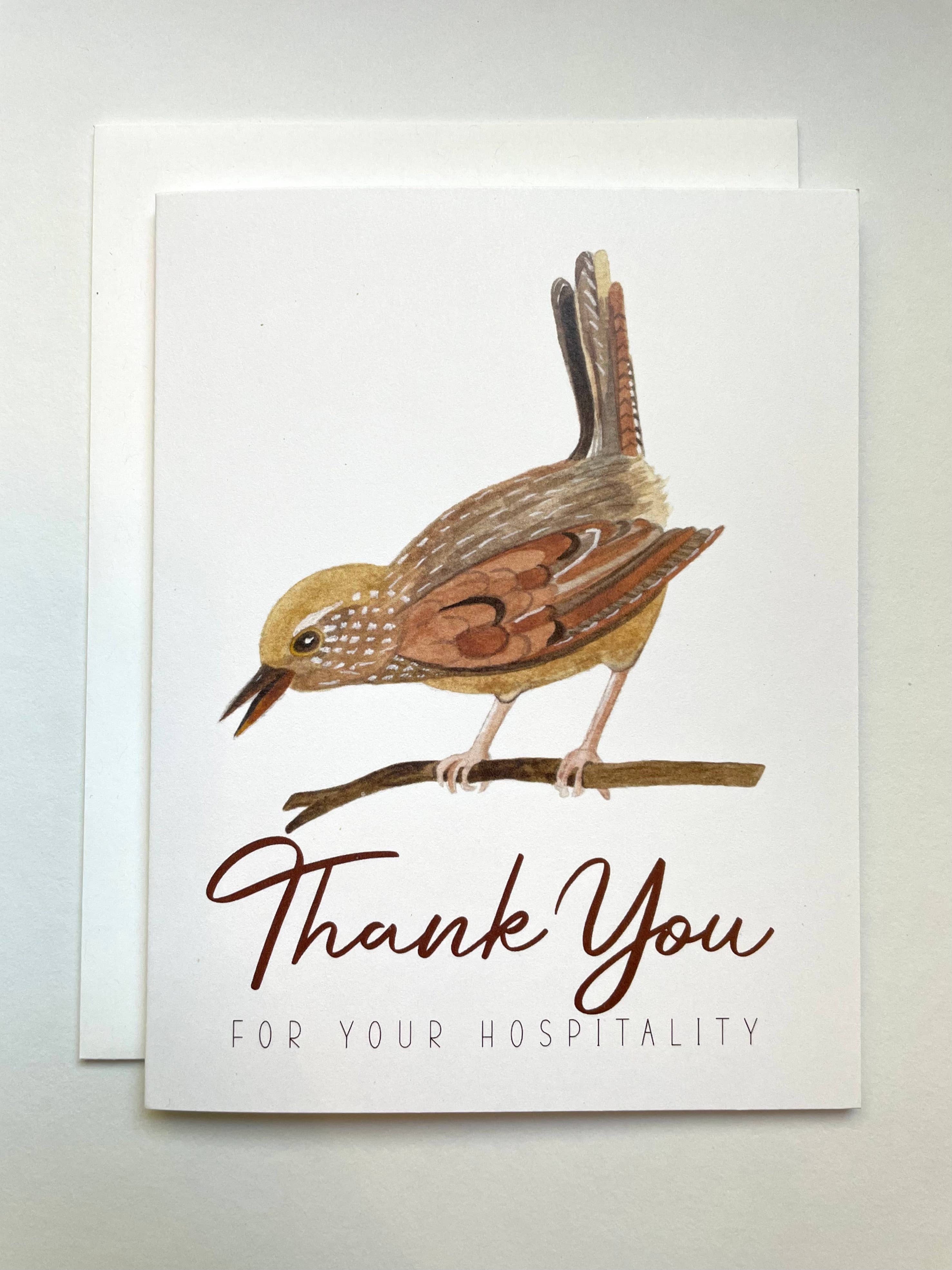 Kristin Schmidt Artist - Vendita all'ingrosso Biglietti di ringraziamento - Thank You for Your Hospitality - Biglietto di auguri ad acquerello3