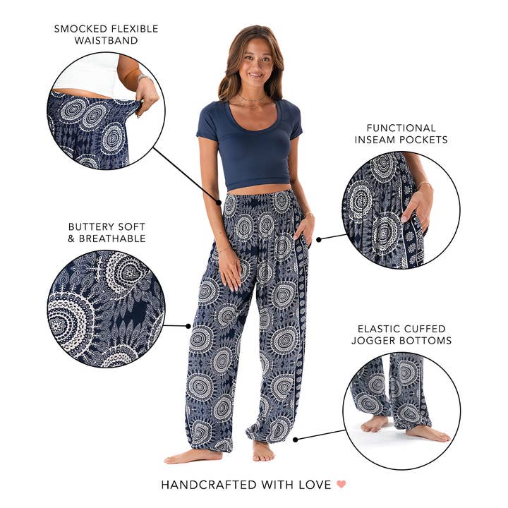 Lotus and Luna - Wholesale Pants - Women's - Como Harem Pants with Pockets8