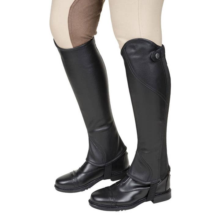 TuffRider Ladies Belmont Leather Half Chaps for wholesale by JPC Equestrian
