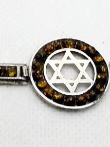 Grünes Ostsee-Bernsteinarmband mit Davidstern für den Großhandel von Mia's Polish Treasures