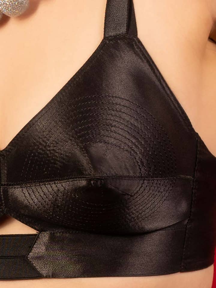 What Katie Did - Wholesale Bra - Women's - Maitresse Black Satin Bullet Bra L6070