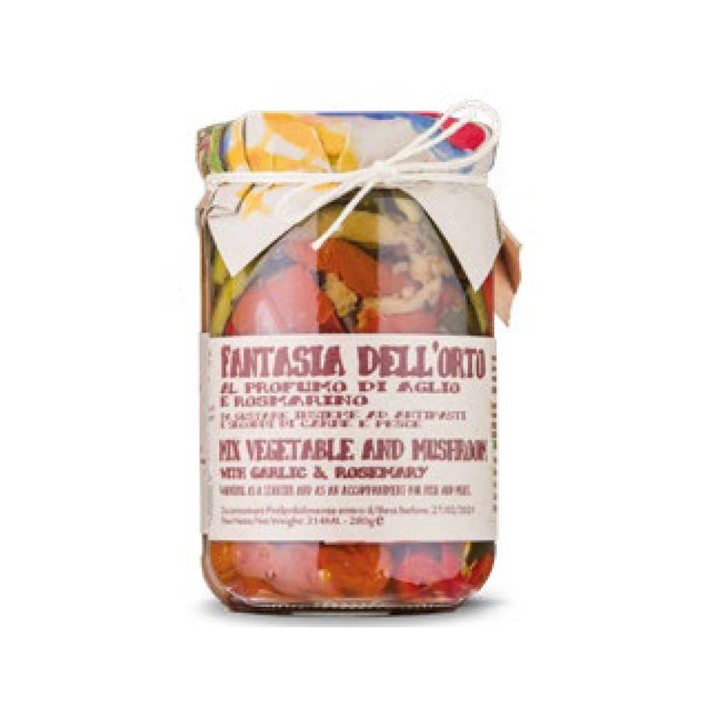 Calabria da Gustare - Wholesale Pickled Vegetables - Fantasy of the vegetable garden with the scent of garlic and rosemary, in oil