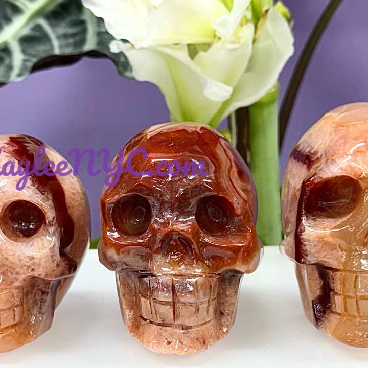 KayleeNYC - Wholesale Spiritual Stone/Crystal - Natural Carnelian Skull Crystal Healing Energy