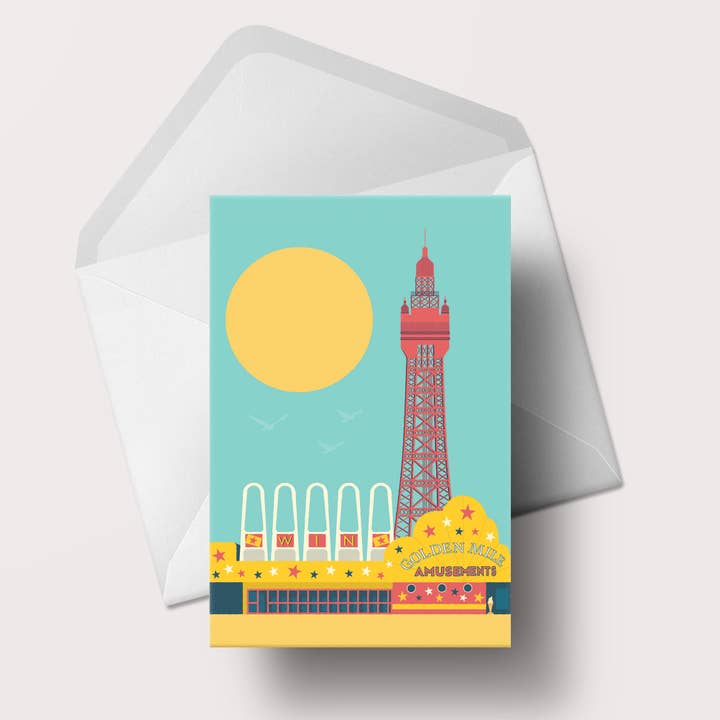 Gail Myerscough – wholesale Everyday greeting card – Blackpool Greeting Card1