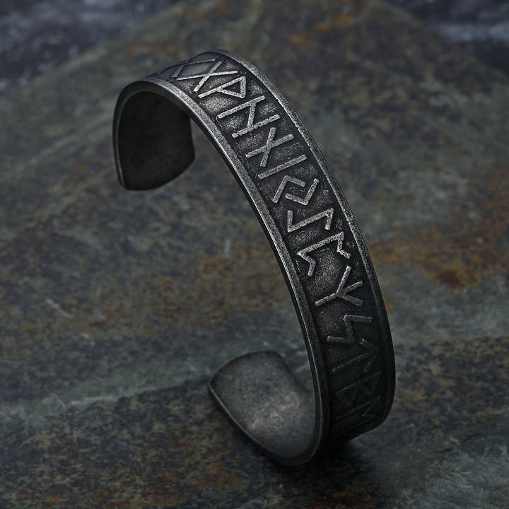 Vintage Nordic Viking Rune Men's Bracelet for wholesale by Gemcohub