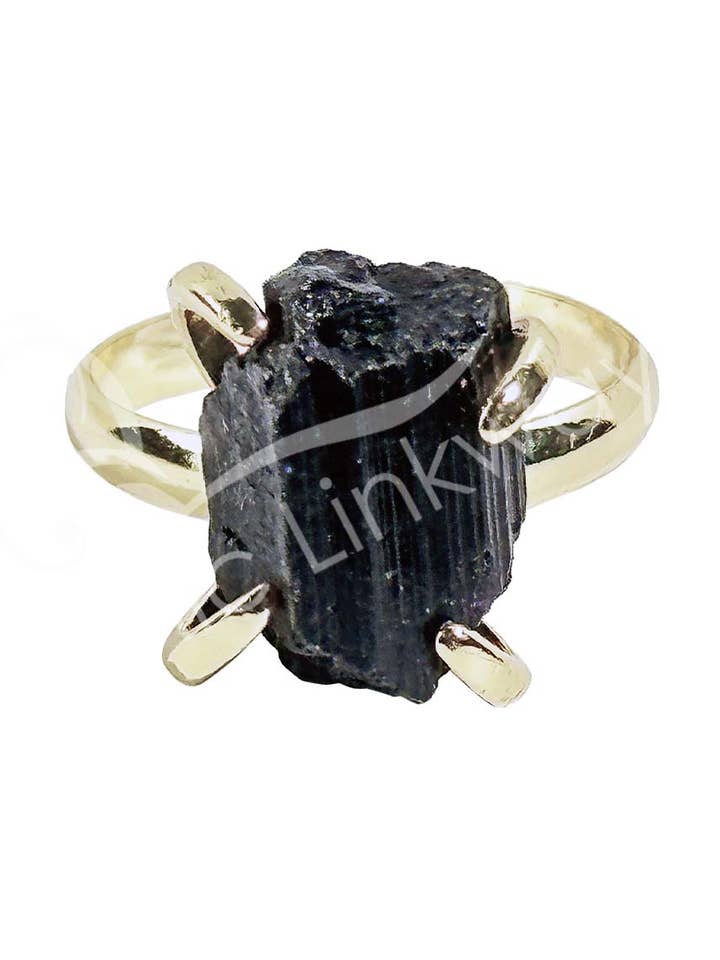 ANEL (PC) - LATÃO AJUSTÁVEL TURMALINA, PRETO por atacado de Oceanic Linkways Inc