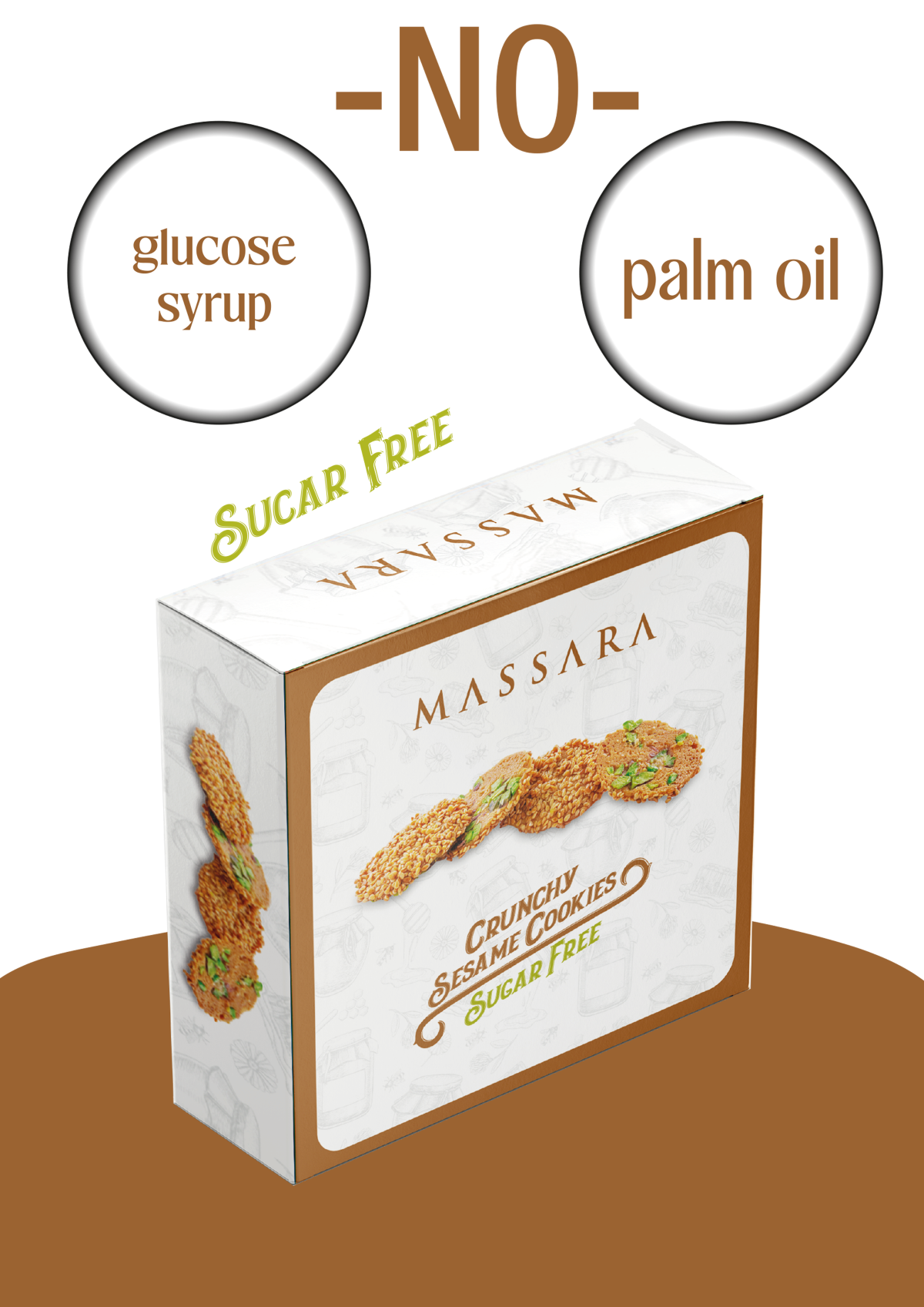 Biggbrands GmbH - Vente Biscuits - Biscuits Croquants au Sésame Massara (Sans Sucre) 200 g1