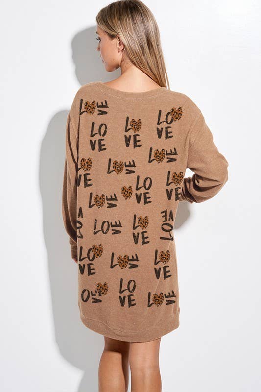 Lemon Tree - Vente Robe – femme - Robe tunique à manches longues Leopard Love2