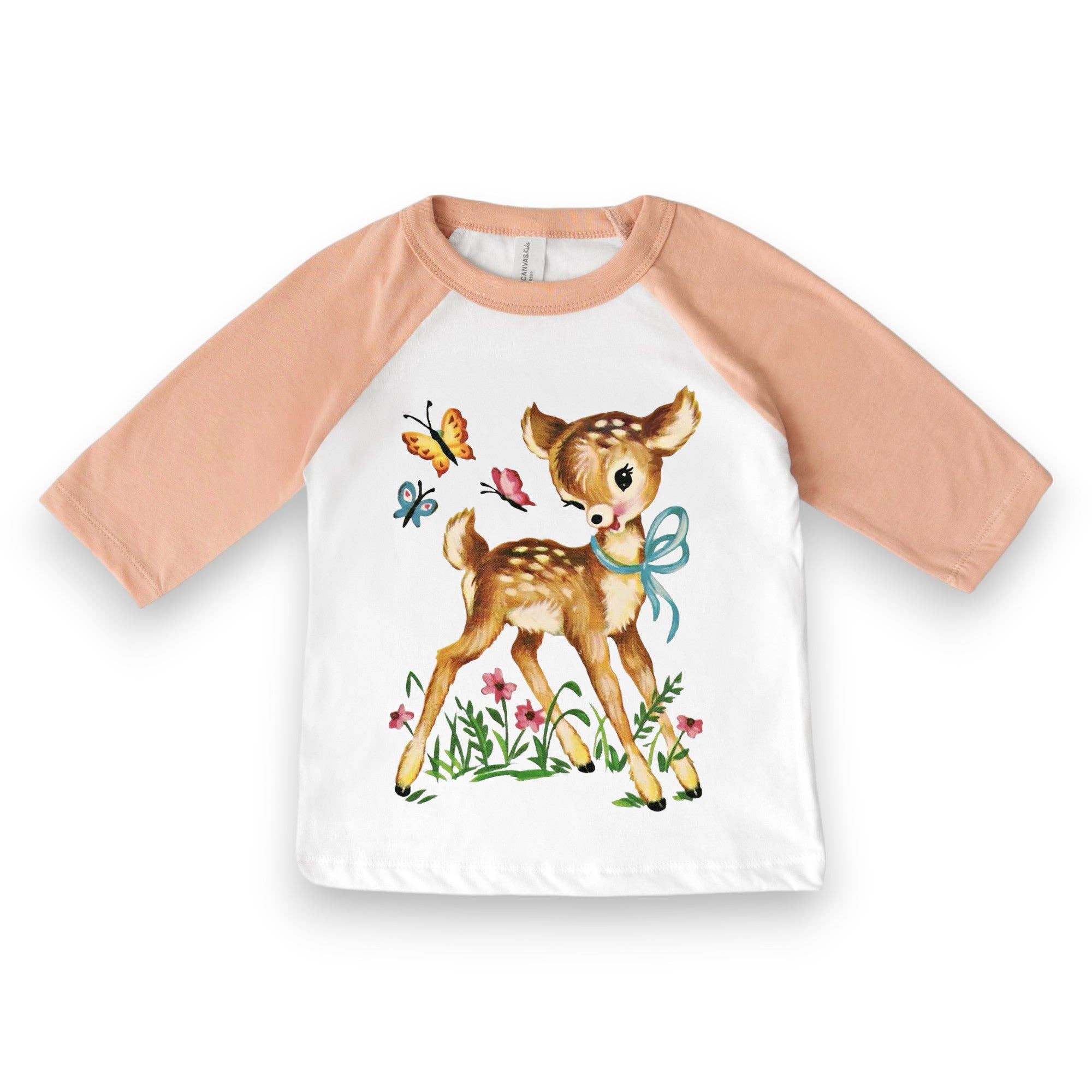 Best Day Ever Kids - Vente T-shirt sérigraphié – enfant - T-shirt raglan pour enfants — Motif Little Doe Deer, coton/polyester doux0