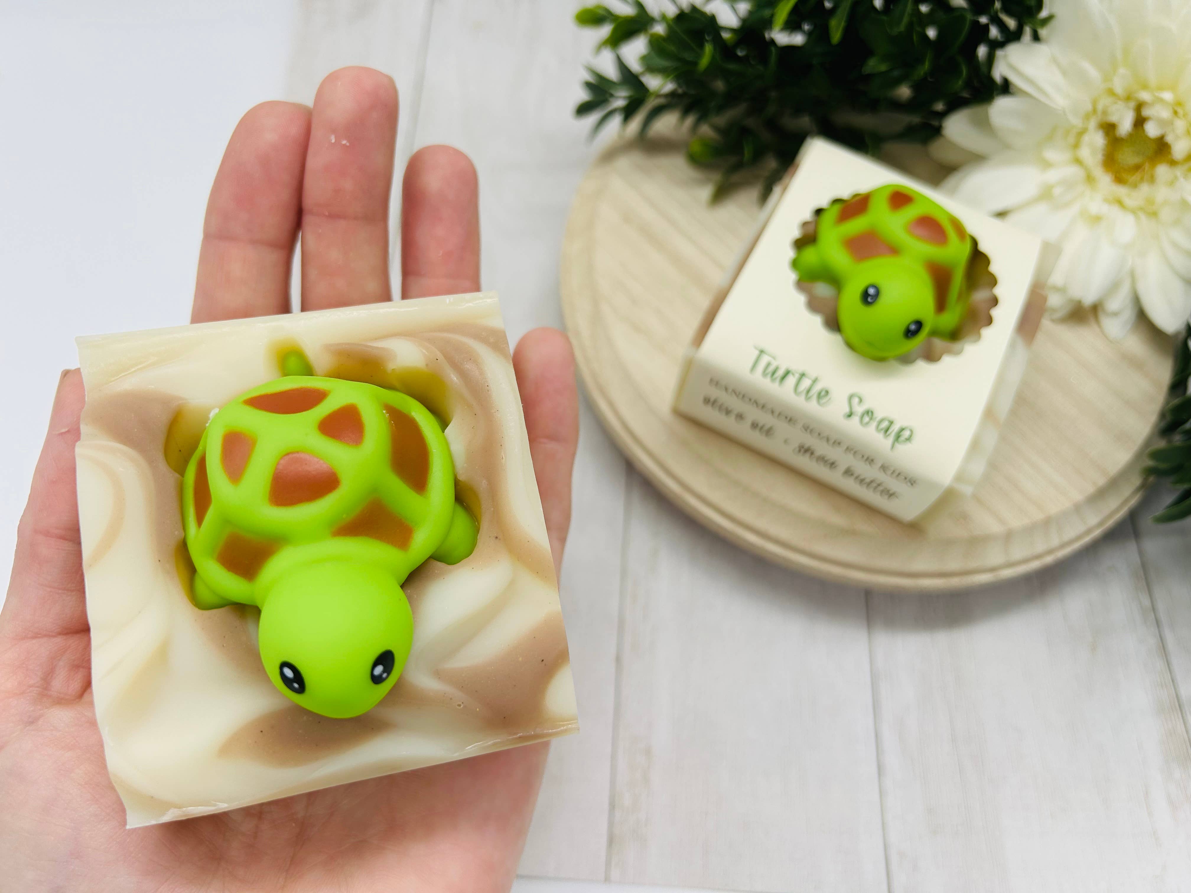 SARATOGA SOAP COMPANY - Wholesale Bar Soap - Turtle Handmade Soap Bar for Kids VEGAN COLD PROCESS4