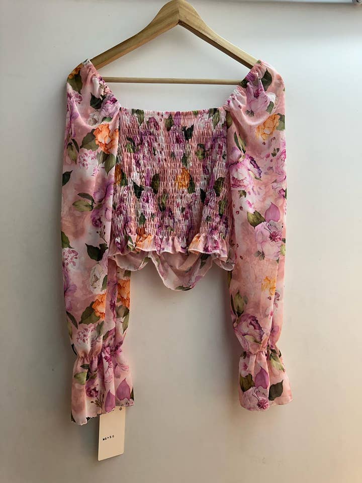 LORIANE - Wholesale Blouse - Women's - 6450F long sleeve printed blouse one size5