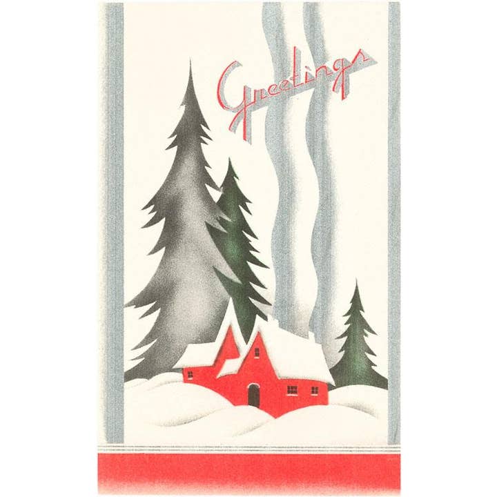 Cartão de Felicitações MC-38 Saudações, Cabana Moderna por atacado de Found Image Press