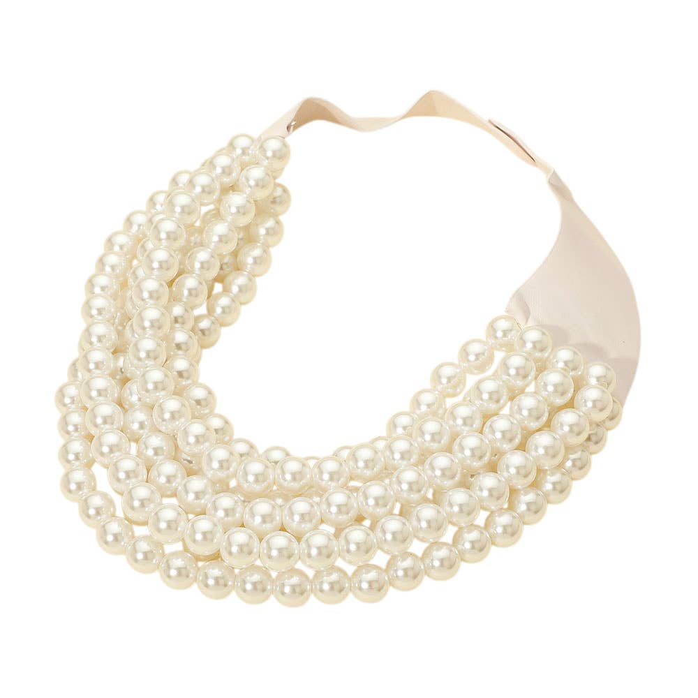Sensibling Corp. - Wholesale Beaded/Pearl Necklace -  Multi Layered Pearl Beaded Collar Magnetic Necklace13