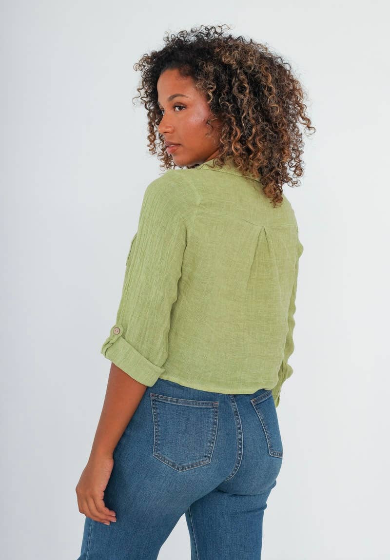 LINEN & COTTON HOUSE – Großhandel Bluse – Damen – Leinenweste 3025 MY VEST34