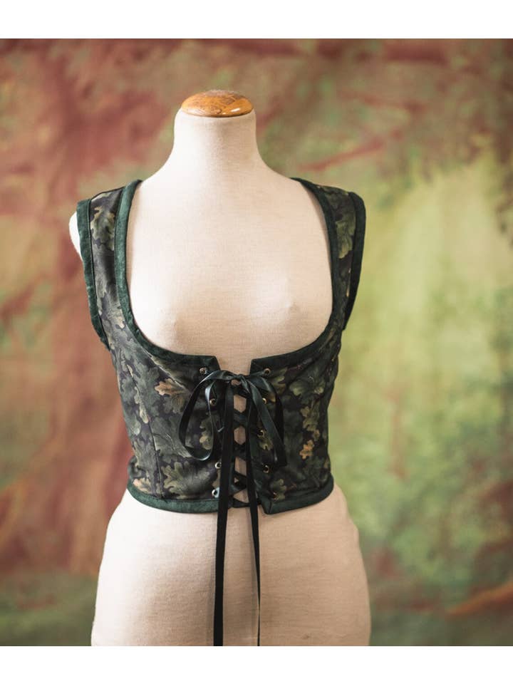 Costurero Real - Wholesale Corset - Women's - Renaissance bodice Oak leaves cottagecore style corset vest