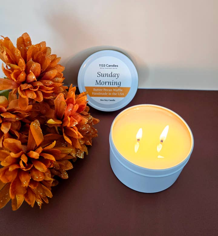1133 Candles – wholesale Jar/filled candle – 8oz Fall Candle | Butter Pecan Waffle | Sunday Morning 0