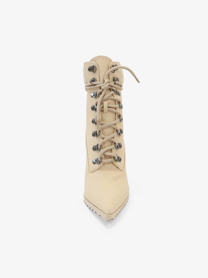 Lemonade Shoes - Wholesale Booties - Women's - THAT'S THE GIRL - Lace-Up Stiletto Ankle Boots
