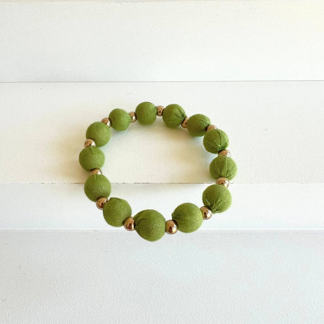 Humble Hilo - Vendita all'ingrosso Bracciale con perline - Bracciale Humble Hilo Sari Jewelry, con Perline di Tessuto e Perline Metalliche16