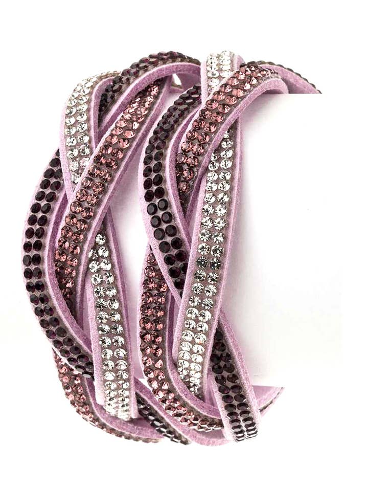 Doppeltes Wickelsteinarmband mit Strasssteinen für den Großhandel von Artini Accessories