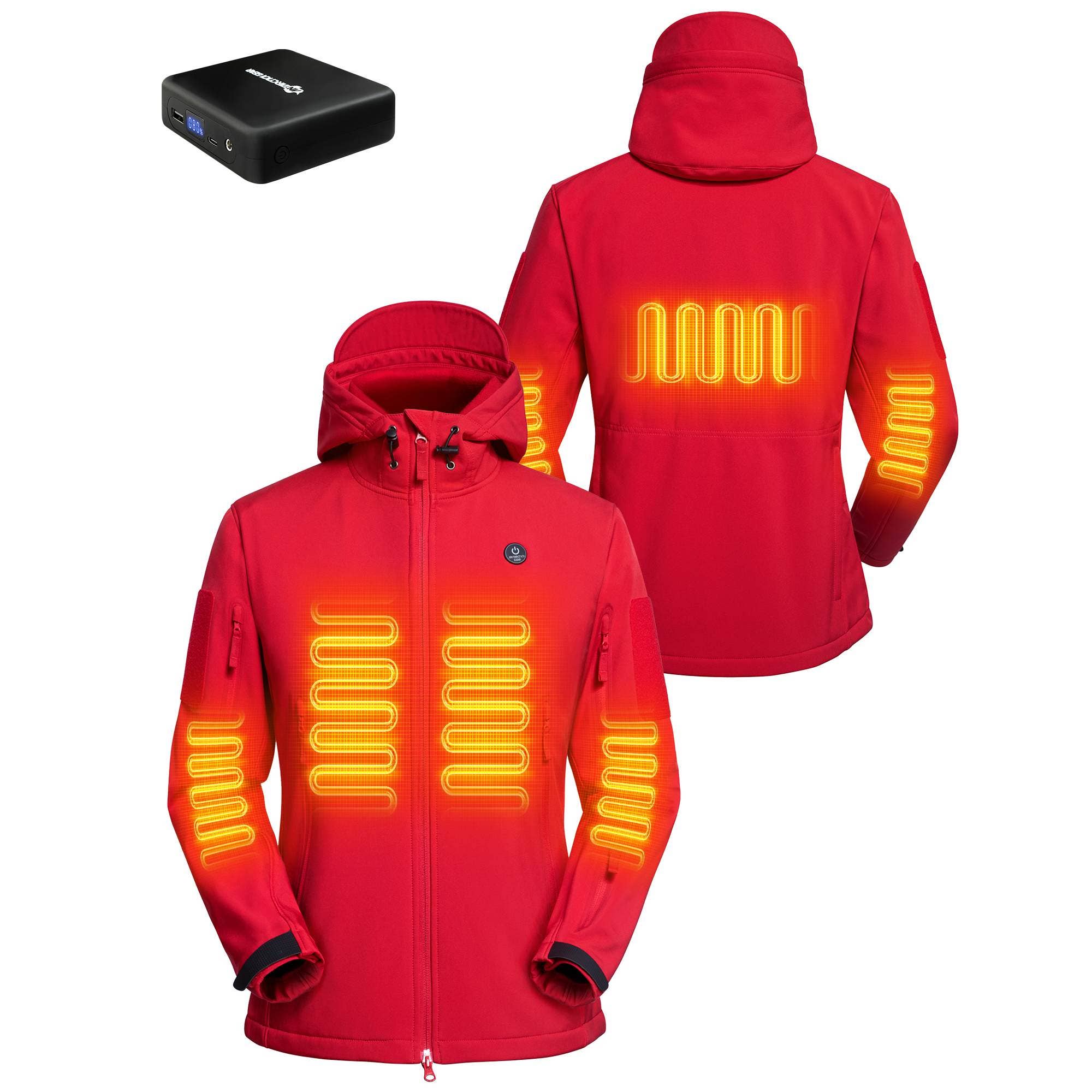 Antarctica Outdoors - Wholesale Jacket - Women's - ANTARCTICA GEAR Heated Jacket for Women, Winter Coat Soft Shell Heating Hood Jacket16