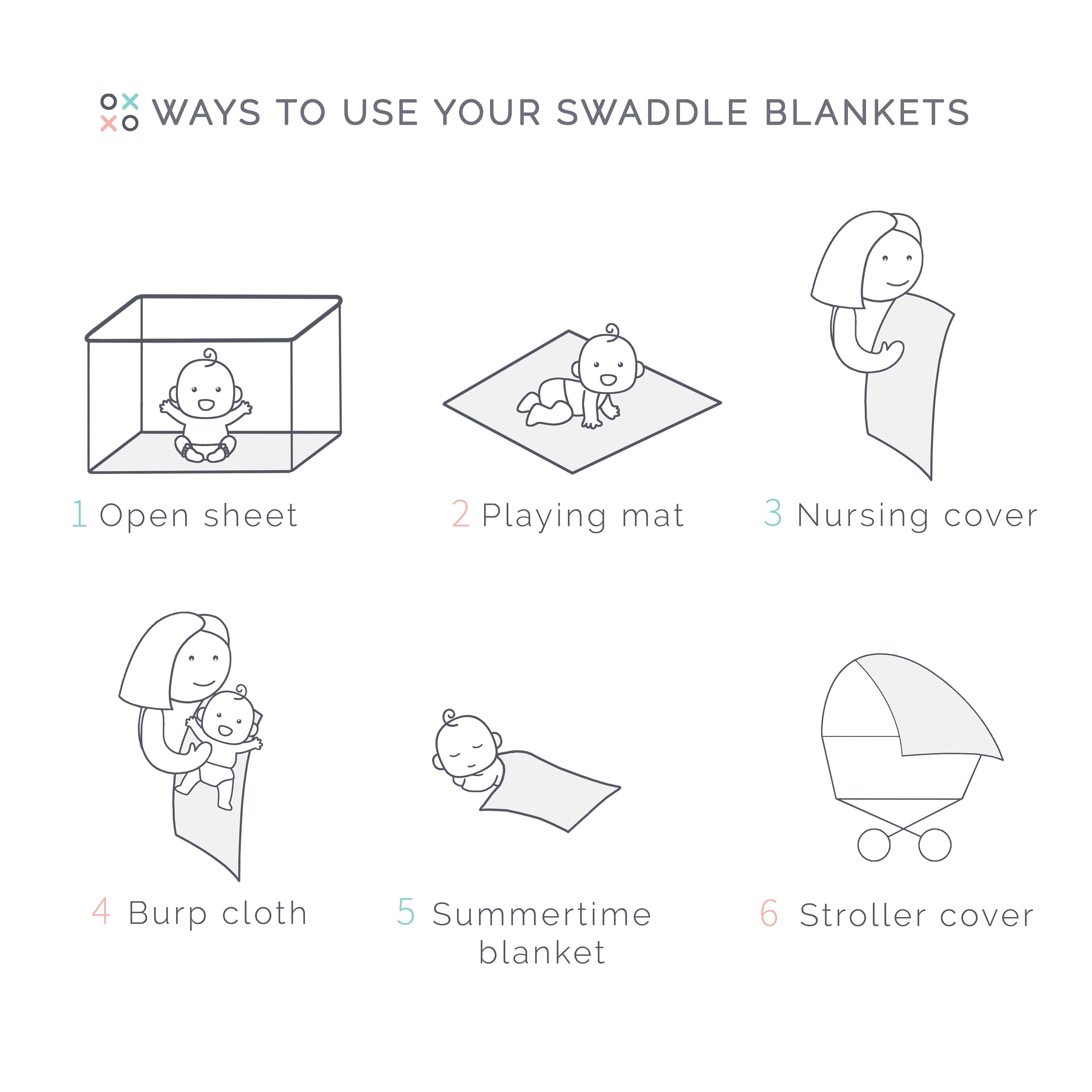 Natemia - Wholesale Swaddle - Baby - Muslin Bamboo Swaddle Blankets in White - 2 pack6