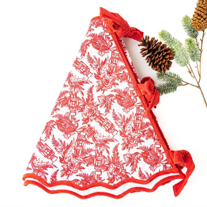 8 Oak Lane - Wholesale Tree Skirt - Nutcracker Toile Quilted Tree Skirt1