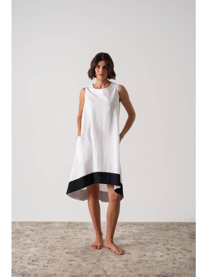 LUXMII – Großhandel Kleid – Damen – Illya Midi Kleid Weiß II6