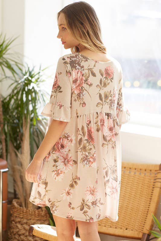 lovely melody - Wholesale Dress - Women's - LMD5342-F-BE MY SPRING FLORAL BABYDOLL DRESS10