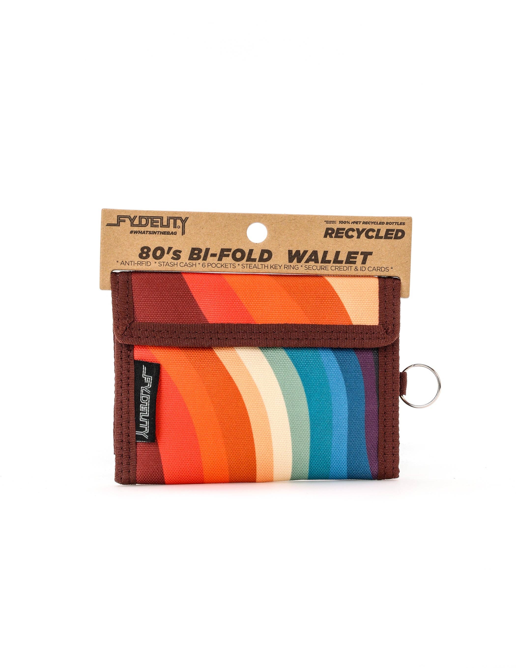Fydelity - Wholesale Wallet - Unisex - 80732: 80's Wallet | RFID Blocking | Recycled RPET | Groovy