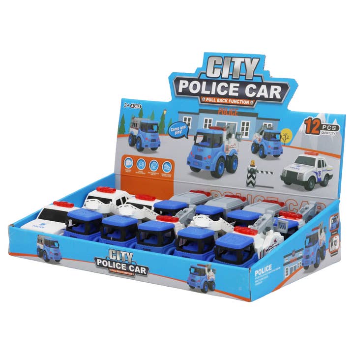 Cap Zone - Wholesale Toy Car/Truck - Kids - Police Diecast Miniature Car Toy w/ Display Box - 12 pcs1