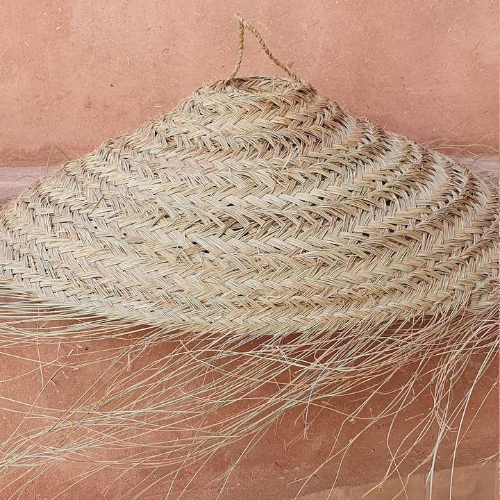 Melecraft - Vendita all'ingrosso Lampadario/lampada a sospensione - Lampada a sospensione Ombrellone in fibra naturale intrecciata Doom Straw