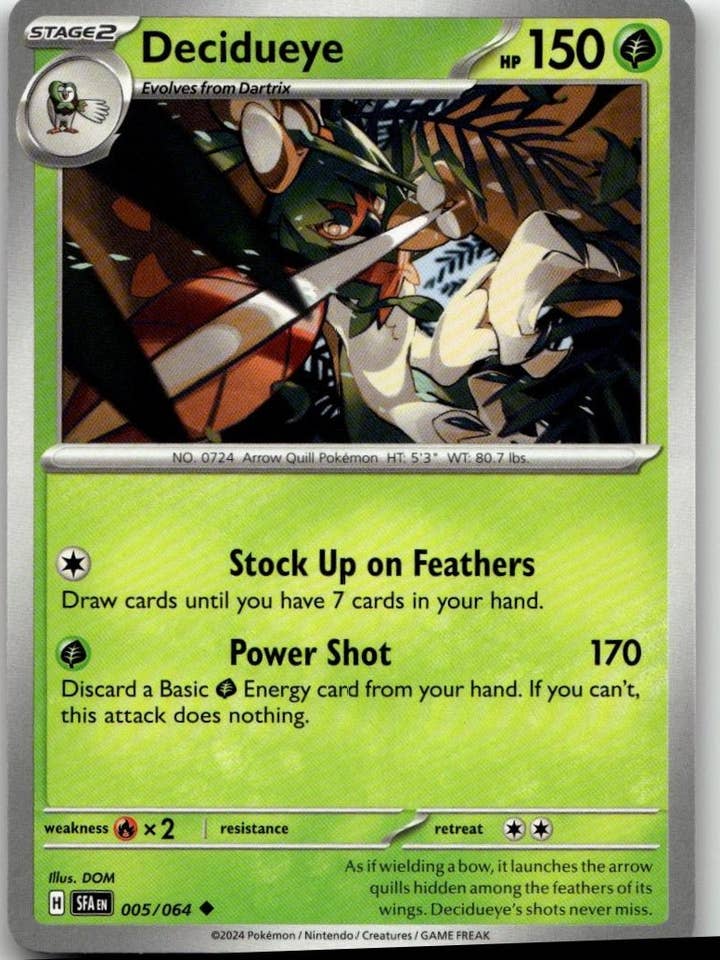 Pokémon SV: Fördold Fabel - Decidueye #005/064 för wholesale av Chronic Cards