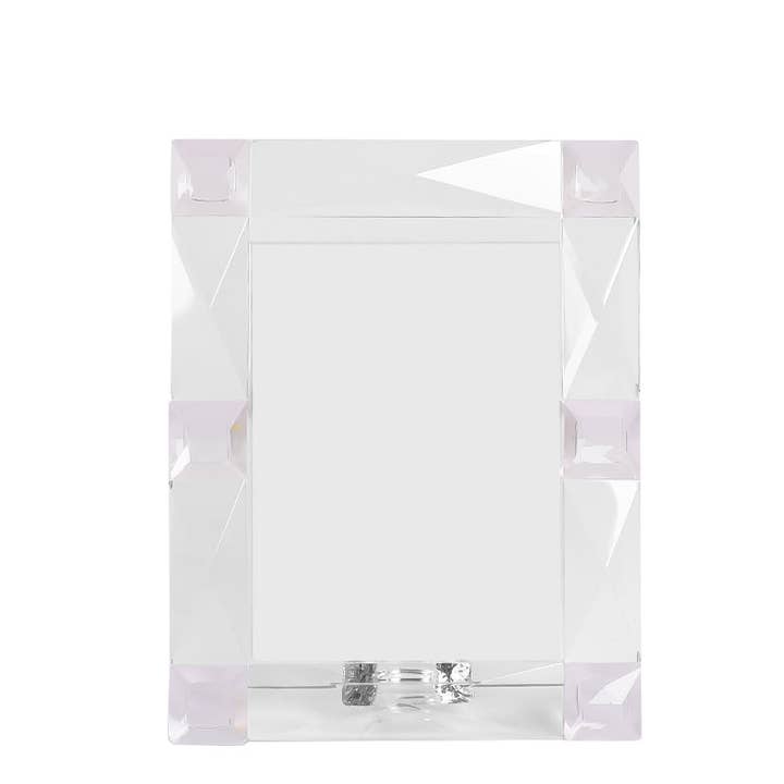 Cadre photo en diamant rose pâle 5X7 pour la vente par Lainy Home