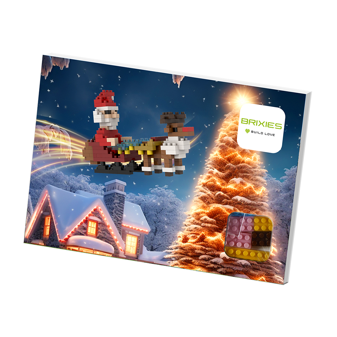 Brixies - Wholesale Christmas Decoration - BRIXIES Santa Claus with Sleigh3