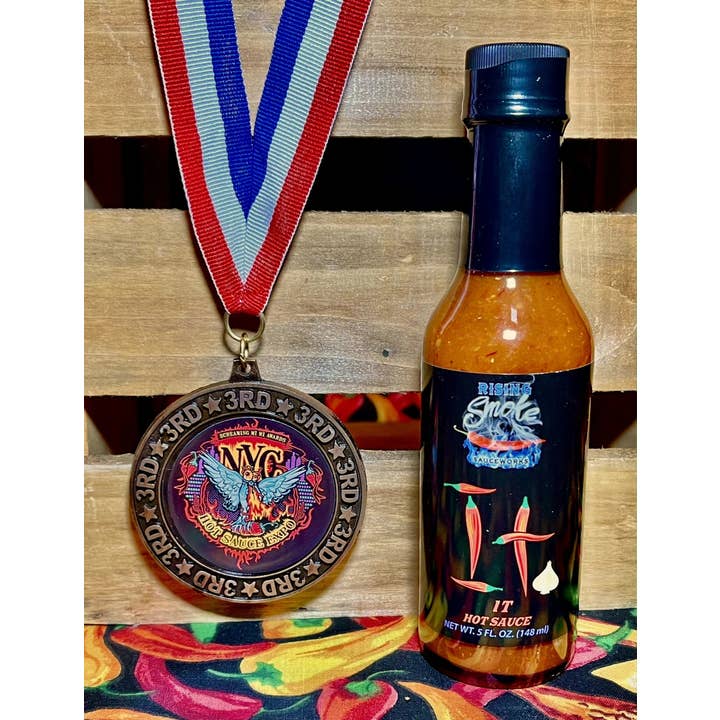 Rising Smoke Sauceworks – Großhandel Scharfe Soße – 5 oz Es Scharfe Soße (Fall von 12)