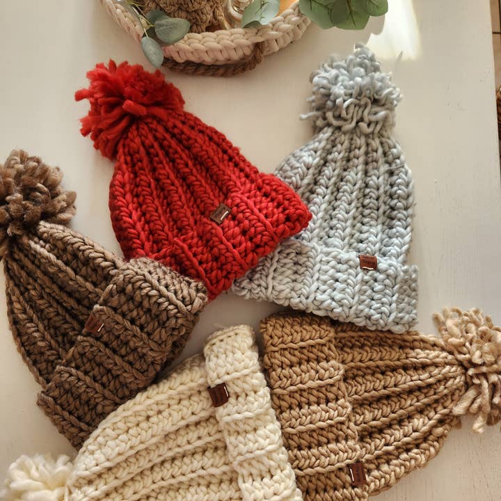 Naturalmarjory - Wholesale Beanie - Women's - Chunky knit hat. Pompom hat8