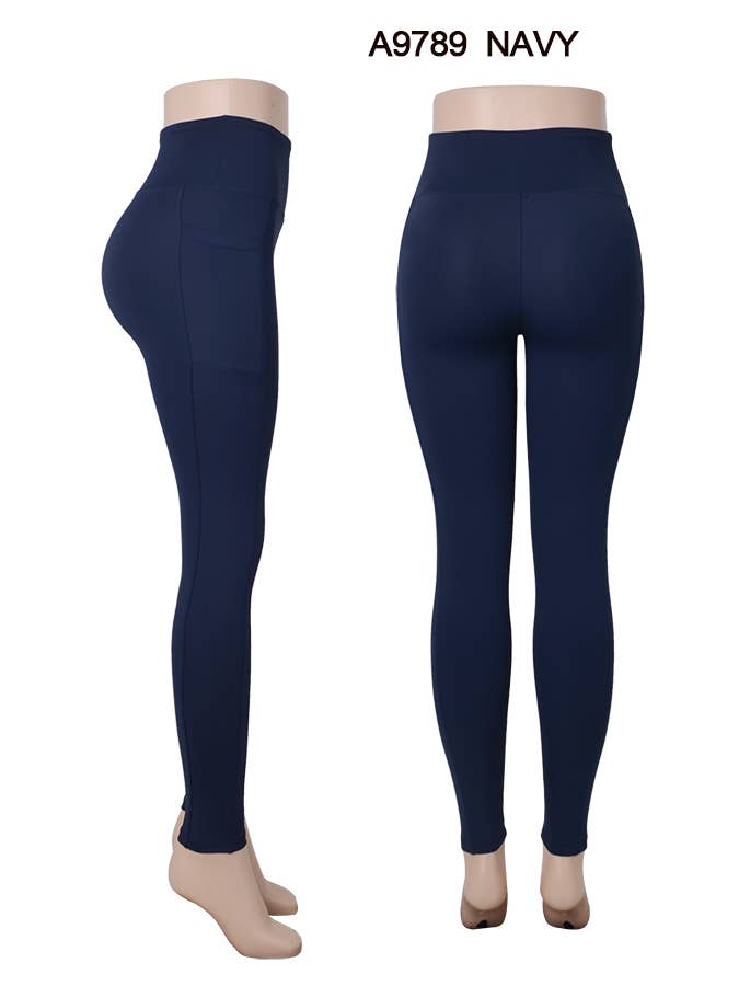 SSImport - Wholesale Athletic/Lounge Leggings - Women's - A9789 SPORTS LEGGING WITH SIDE POCKETS MIX SIZES 12PCS6